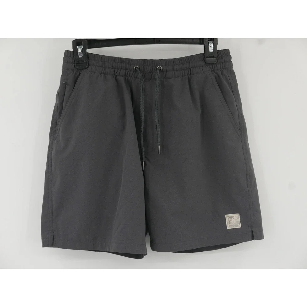 Marine Layer Swim Shorts Gray Mesh Lined Drawstring Men's Small 32W